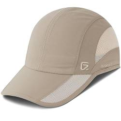 GADIEMKENSD Quick Dry Sport Hat Lightweight Breathable Outdoor Run Cap schirmmüTZE Herren Basecap Mütze Snapback Baseball Kappe Khaki von GADIEMKENSD