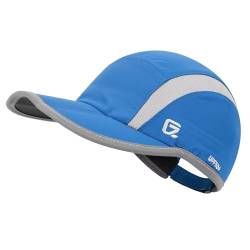 GADIEMKENSD Quick Dry Sports Hat Lightweight Breathable Soft Outdoor Run Cap (Folding Series,Blue) von GADIEMKENSD