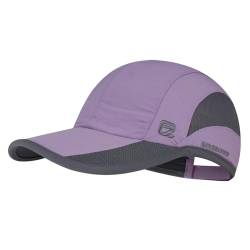 GADIEMKENSD Quick Dry Sports Hat UPF50+ Lightweight Breathable Soft Outdoor Running Cap Women Baseball Caps (Purple, L) von GADIEMKENSD