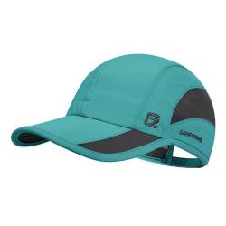 GADIEMKENSD Quick Dry Sports Hat UPF50+ Lightweight Breathable Soft Outdoor Running Cap Women Baseball Caps (Turquoise, L) von GADIEMKENSD