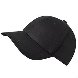 GADIEMKENSD Structured Baseball Cap Cotton Blank Hat for Men Women Basic Hat Unisex Custom Items Plain Caps Trucker Dad Hats for Outdoor Sports Golf Running Hiking Black von GADIEMKENSD