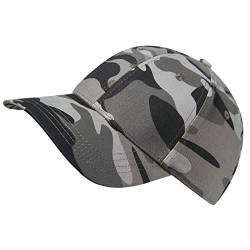 GADIEMKENSD Structured Baseball Cap Cotton Camo Hat for Women Men Basic Military Hats Custom Items Plain Work Caps Trucker Dad Hats for Outdoor Sports Golf Running Hiking Camo Gray Black von GADIEMKENSD