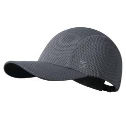 GADIEMKENSD Women's Race Day Running Hat Performance Mesh Baseball Cap - Excellent Ventilation, Lightweight, Reflective Safety Ponytail Hats for Exercise Golf Hiking Beach Workout Gym Dark Grey von GADIEMKENSD