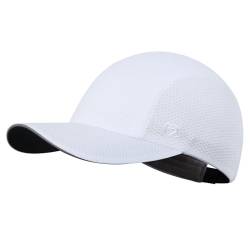 GADIEMKENSD Women's Race Day Running Hat Performance Mesh Baseball Cap - Excellent Ventilation, Lightweight, Reflective Safety Ponytail Hats for Exercise Golf Hiking Beach Workout Gym White von GADIEMKENSD