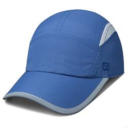 GADIEMKENSD Womens Hats Baseball Cap UPF 50+ Sun Quick Dry Lightweight Breathable Reflective Trucker Hat Outdoor Hiking Fishing Run Golf Sports A Dad Mesh Hats Running Hat Ponytail for Women Blue M/L von GADIEMKENSD