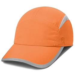 GADIEMKENSD Womens Quick Dry Running Hat Reflective Outdoor Caps Breathable Mesh Fast Dri Fit Summer Sun Cap SPF Lightweight Ponytail Hats for Hiking Golf Tennis Gym Workout Orange M/L von GADIEMKENSD