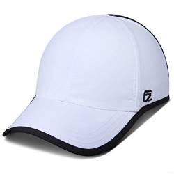 Mens Hats Baseball Cap UPF 50+ Sun Quick Dry Lightweight Breathable Trucker Hat Outdoor Hiking Fishing Run Golf Sports Dad Mesh Hats A Go Running Quick Drying Hats for Men Women Men White von GADIEMKENSD