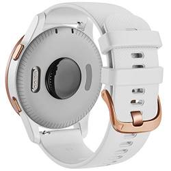 GAFNED 18 mm Silikon-Leder-Damen-Uhrenarmbänder, für Vivoactive 4S 3S Venu 2S Smart Watch für Active S Move 3S Schnellverschluss-Armband (Color : A, Size : 18mm For Garmin Rey) von GAFNED