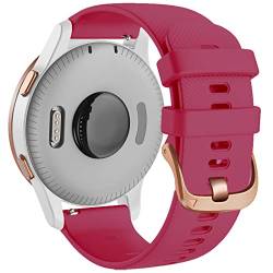 GAFNED 18 mm Silikon-Leder-Damen-Uhrenarmbänder, für Vivoactive 4S 3S Venu 2S Smart Watch für Active S Move 3S Schnellverschluss-Armband (Color : E, Size : For Captain Marvel) von GAFNED