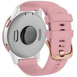 GAFNED 18 mm Silikon-Leder-Damen-Uhrenarmbänder, für Vivoactive 4S 3S Venu 2S Smart Watch für Active S Move 3S Schnellverschluss-Armband (Color : G, Size : Other 18mm width) von GAFNED