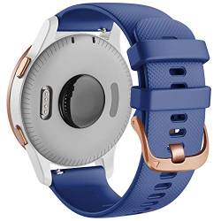 GAFNED 18 mm Silikon-Leder-Damen-Uhrenarmbänder, für Vivoactive 4S 3S Venu 2S Smart Watch für Active S Move 3S Schnellverschluss-Armband (Color : J, Size : For Captain Marvel) von GAFNED