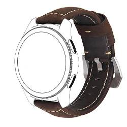 GAFNED 18 mm Silikon-Leder-Damen-Uhrenarmbänder, für Vivoactive 4S 3S Venu 2S Smart Watch für Active S Move 3S Schnellverschluss-Armband (Color : N, Size : For Move 3S) von GAFNED