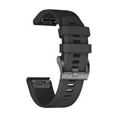 GAFNED Ersatz-Armband für Garmin Fenix 6X 6 Pro 5 5X Plus 3 3HR Smartwatch, Silikonband Fenix 7 x 7, Schnellverschluss-Armbänder, 26 mm, Achat von GAFNED