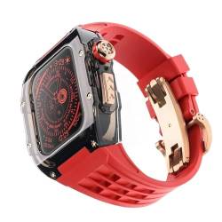 GAFNED RM Mod Kit Glacier Uhrengehäuse + Gummi-Uhrenarmband, für Apple Watch Ultra 8, 7, 6, 5, 4, SE, 44 mm, 45 mm, 49 mm, Serie Watch Modifikationsset, 45 mm, Achat von GAFNED