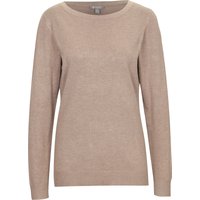 GALERIA essentials Pullover "Elea", U-Boot-Ausschnitt, Rippbündchen, für Damen, beige, L von GALERIA essentials