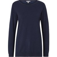 GALERIA essentials Pullover "Elea", U-Boot-Ausschnitt, Rippbündchen, für Damen, blau, M von GALERIA essentials