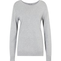 GALERIA essentials Pullover "Elea", U-Boot-Ausschnitt, Rippbündchen, für Damen, grau, L von GALERIA essentials