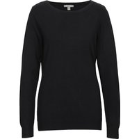 GALERIA essentials Pullover "Elea", U-Boot-Ausschnitt, Rippbündchen, für Damen, schwarz, L von GALERIA essentials