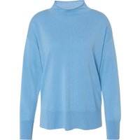 GALERIA Seide-Cashmere Pullover "Bari", Stehkragen, Rippbündchen, für Damen, blau, 44 von GALERIA