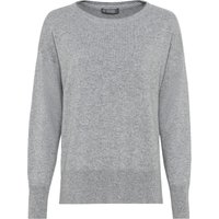 GALERIA Seide-Cashmere Pullover "Graz", Seitenschlitze, für Damen, grau, 46 von GALERIA