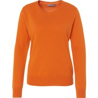 GALERIA Seide-Cashmere Pullover "Madrid", Rundhals, für Damen, orange, 34 von GALERIA