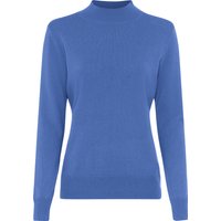 GALERIA Seide-Cashmere Pullover "Rom", Stehkragen, für Damen, blau, 40 von GALERIA