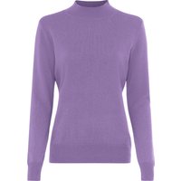 GALERIA Seide-Cashmere Pullover "Rom", Stehkragen, für Damen, lila, 36 von GALERIA