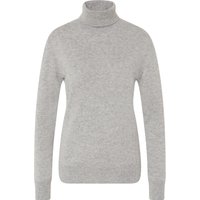 GALERIA Seide-Cashmere Rollkragenpullover "Florenz", Rippbündchen, für Damen, grau, 46 von GALERIA