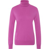 GALERIA Seide-Cashmere Rollkragenpullover "Florenz", Rippbündchen, für Damen, pink, 34 von GALERIA