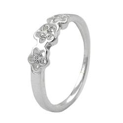Ring Kinderring Blumen Zirkonias Silber 925 Ringgröße 44 von GALLAY