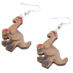 GALPADA 1 Paar Dinosaurier-ohrringe Weihnachtsohrringe Geschenk Ohrringe Für Frauen Damenohrringe Weihnachtsohrstecker Punk-ohrringe Drop-hook-ohrringe Silber Popularität Anhänger Fräulein von GALPADA