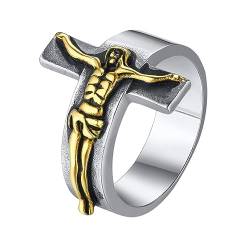 GALPADA 1Stk Legierungsring Jesus Schmuck Geschenk der Ring einfacher Ring Hochzeitsring kreuzring cross earrings handtachen earrings for men frauenschmuck Ringe Ring für kreuzen von GALPADA