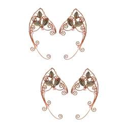 GALPADA 2 Paar Elf Ohrclip Goldrand Elfen-Ohrclips halloween ohrringe halloween earrings herren-jacken Fransenkleid Damen Mädchen Ohrclips Kostüm-Ohr-Accessoires aufsteckbar Ohrenschützer von GALPADA