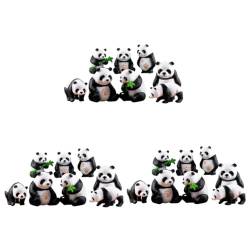 GALPADA 24 Stk Panda basteln bürodeko büro dekoration Kuchendekorationen Panda-Dekor Wohnkultur Desktop-Panda-Ornament Panda-Mikrolandschaftsdekor Miniatur schmücken Zubehör Puppe von GALPADA