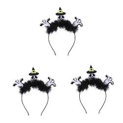 GALPADA 3 Stück Haar-Accessoires Für Den Abschlussball Weiße Haar-Accessoires Kostüme Halloween-Haar-Stirnbänder Niedlicher Haarreifen Halloween-Party-Kopfbedeckung Requisiten von GALPADA