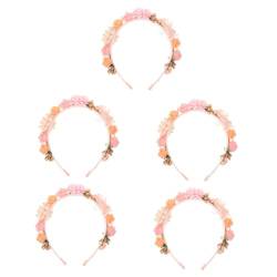 GALPADA 5St Stirnband hair clip flower haarblume Schmücken Haargummis Stirnbänder für Damen Simulationsblumen-Haarband Abschlussball Kopfbedeckung Geschenk künstliche Braut von GALPADA