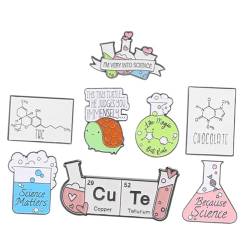 GALPADA 8 Stück Anstecknadeln Für Rucksäcke Emaille Anstecknadeln Lustige Wissenschaftsbroschen Anstecknadeln Laborwochengeschenke Für Laborarbeiter Anstecknadeln Für Hüte von GALPADA
