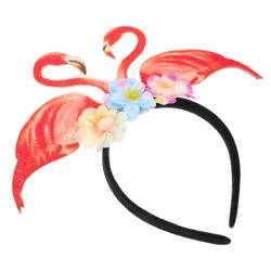 GALPADA Flamingo Stirnband Kopfschmuck Für Hawaii Party Kreativer Flamingo Kopfschmuck Haarschmuck Damen Kopfschmuck Stirnbänder Für Strandparty Strand Stirnband Hawaiianisches von GALPADA