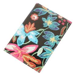 GALPADA Halter Facilitation Geldbörsen Retro Styles Geschenkeidee Passport Covers Inhaber eines Familienpasses Kartenschutzhülle Reisetaschen Passinhaber Passhülle Beutel Blumen Reisen rot von GALPADA