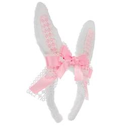 GALPADA Hasenohr Stirnband Hasen Ohren Stirnband Aus Kaninchenfell Ostern Hasenohren Stirnband Hasenohren Stirnband Stütze Tierohr-party-kopfschmuck Hasenkostüm Handgemacht Baby Lolita von GALPADA