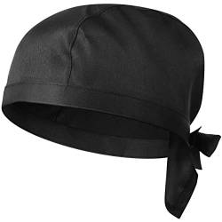 GALPADA Kochmütze Unisex Bandana Kochmütze Schwarz kochhut aus Baumwolle Poly Kopfbedeckung für Restaurants, Bäcker, Hotels von GALPADA