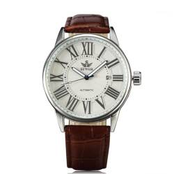 GALPADA Mechanische Herrenuhr Uhren Für Männer Automatikuhr Armbanduhr Automatisch Automatische Armbanduhr Mechanische Armbanduhr Herrenuhren Rom Mann Weiß Gürtel von GALPADA