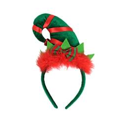 GALPADA Weihnachtskopf Bopper Weihnachtsstirnbänder Elfenhut Haarband Jingle Bells Elfenmütze Mini-hut-kopfschmuck Weihnachtshaarband Elfenohr Haarband Elf Kostüm Hut Stirnband Weihnachten von GALPADA