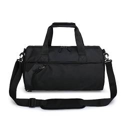 Fitness-Trainingshandtasche Herren-Handtasche mit großem Fassungsvermögen, Umhängetasche, Reisetasche, nasse und trockene Sporttasche (Color : Black, Size : 43x26x25cm) von GALSOR