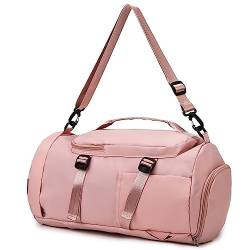 Fitness-Trainingshandtasche Leichte Reisetasche, Sport-Sporttasche (Color : Pink, Size : 25x45x25cm) von GALSOR