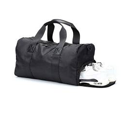 Fitness-Trainingshandtasche Sport Duffle Bag mit Schuhfach Sporttasche for Frauen Männer (Color : Black, Size : Small) von GALSOR