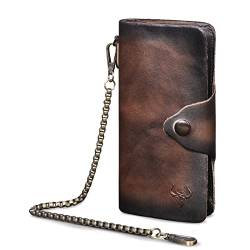 GALSOR Kettenbrieftaschen für Herren Große Kapazitäts-Handkette for Herren, Lange Brieftasche, Brieftasche, Geldbörse Geldbörse mit Kette (Color : #5, Size : 19x3x11cm) von GALSOR