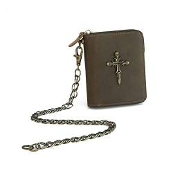 GALSOR Kettenbrieftaschen für Herren Herren Kettengeldbörse Freizeitgürtel Kette Zero Geldbörse 12,5x10cm Geldbörse mit Kette von GALSOR