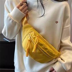 Gürteltasche für Damen Damen-Taillentasche, Umhängetasche, Stofftasche (Color : Yellow, Size : 29x13x10cm) von GALSOR