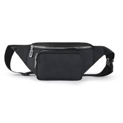 Gürteltasche für Damen Einfache Damen-Brusttasche, Mehrzweck-Handy-Hüfttasche mit großer Kapazität (Color : Black, Size : 15x13x13cm) von GALSOR